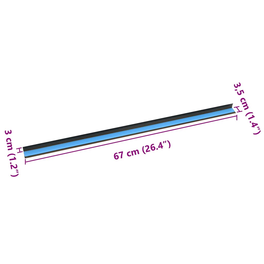 Paragradini 10 pcs Marrone 67 x 3.5 x 3 cm Alluminio