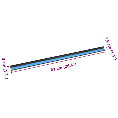 Paragradini 10 pcs Marrone 67 x 3.5 x 3 cm Alluminio