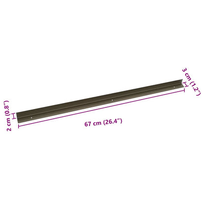 Paragradini 10 pcs Champagne 67 x 3 x 2 cm Alluminio