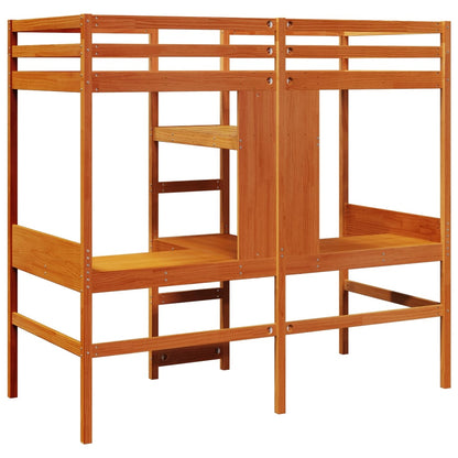Giroletto Soppalco Scrivanie Ripiani Marrone Cera 90x200cm Pino | homemem39