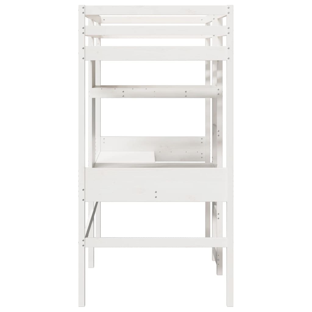 Giroletto Soppalco senza Materasso Bianco 80x200cm Legno Pino