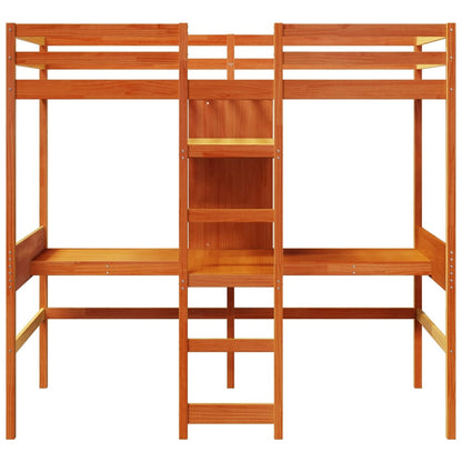 Giroletto Soppalco senza Materasso Marrone Cera 80x200cm Pino | homemem39