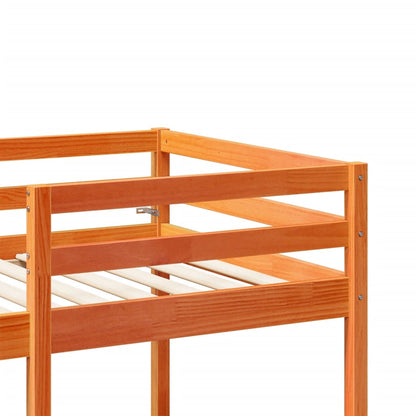 Giroletto Soppalco Scrivania e Sedie Marrone Cera 90x200cm Pino | homemem39