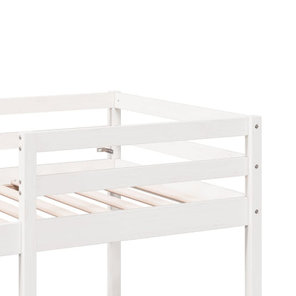 Giroletto Soppalco con Scrivania e Sedie Bianco 80x200cm Pino