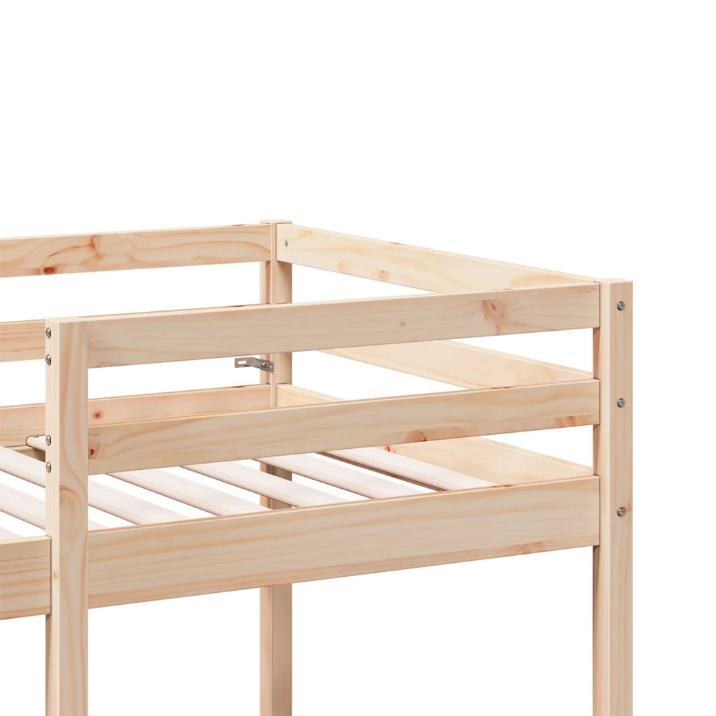 Giroletto Soppalco con Scrivania e Sedie 90x190cm Legno Pino | homemem39