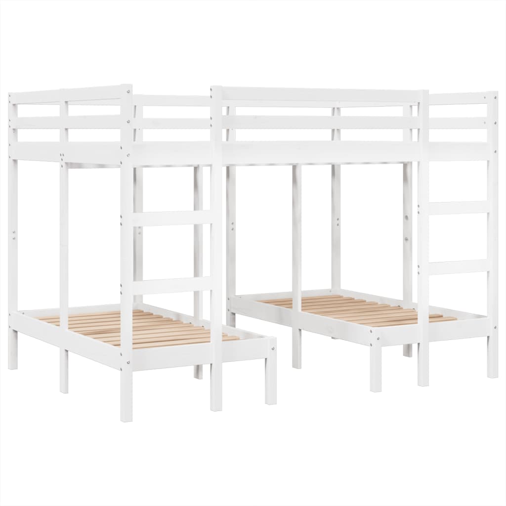 Giroletto Castello Triplo Bianco 140x200/70x140cm Massello Pino | homemem39