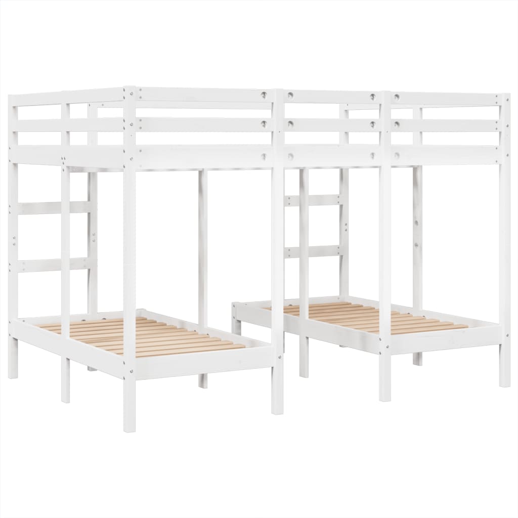 Giroletto Castello Triplo Bianco 140x200/70x140cm Massello Pino | homemem39