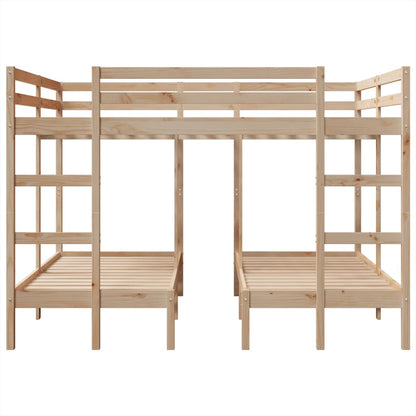 Giroletto Castello Triplo 160x200/80x160cm Legno Massello Pino