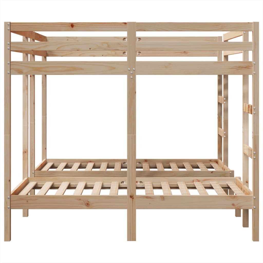 Giroletto Castello Triplo 160x200/80x160cm Legno Massello Pino