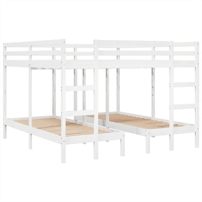 Giroletto Castello Triplo Bianco 200x200/80x200cm Massello Pino | homemem39