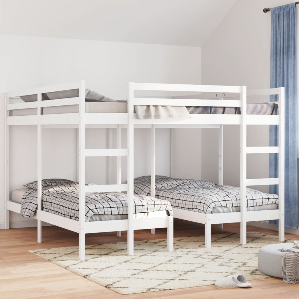 Giroletto Castello Triplo Bianco 200x200/80x200cm Massello Pino | homemem39