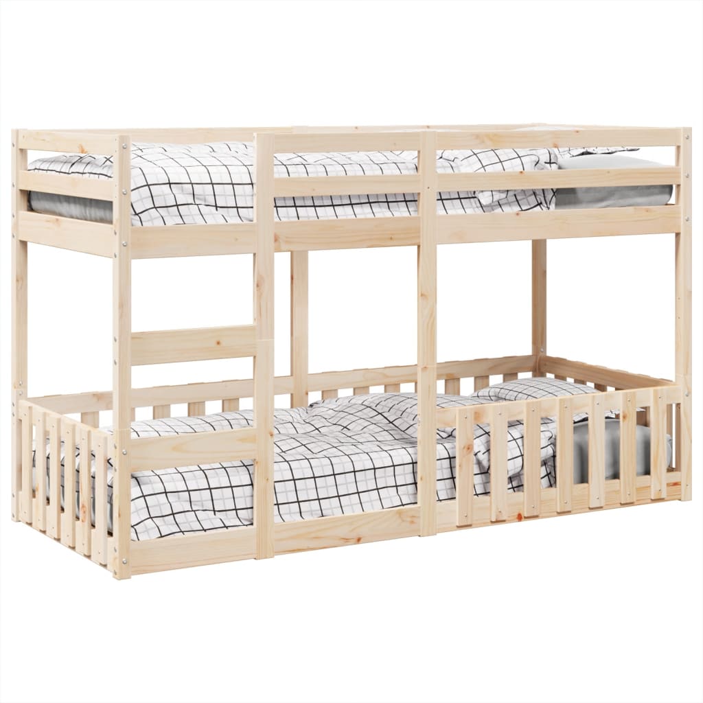 Letto a Castello 80x200 cm in Legno Massello di Pino