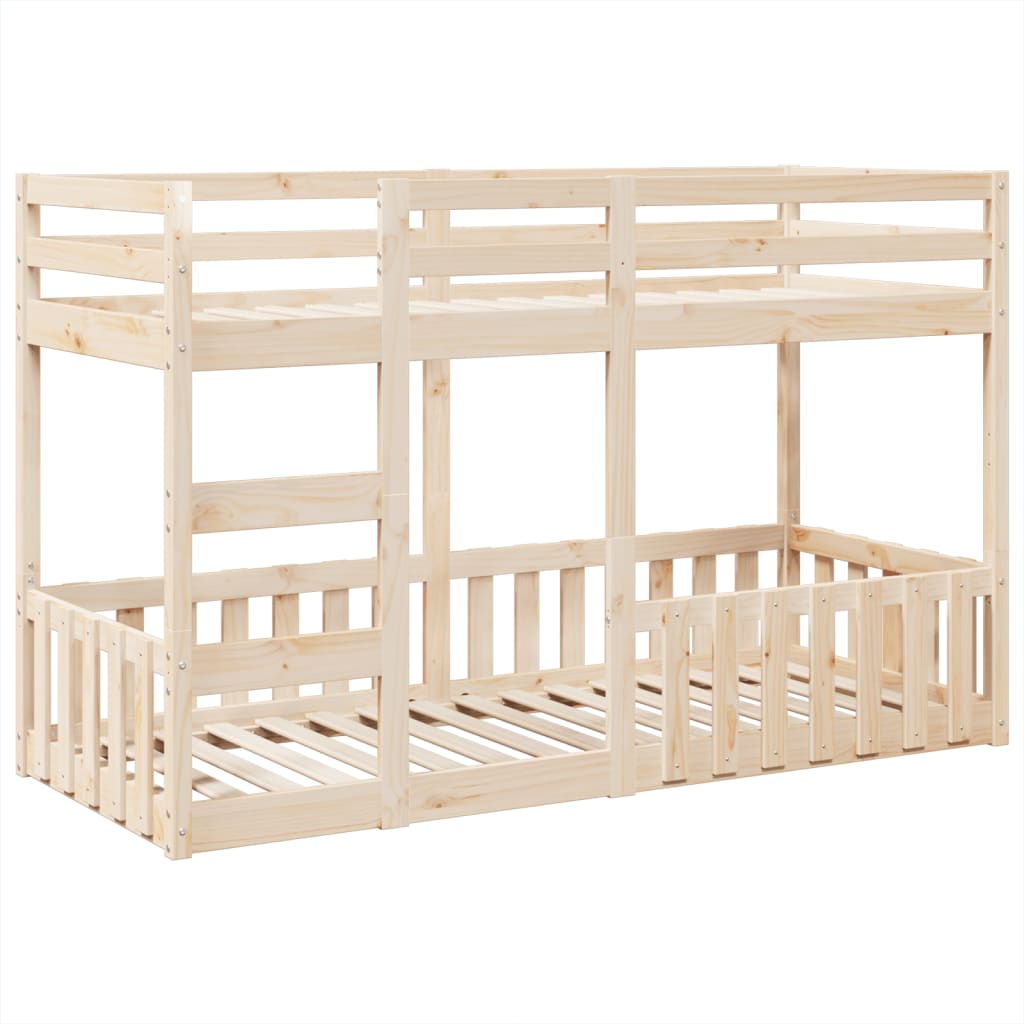 Letto a Castello 90x190 cm in Legno Massello di Pino | homemem39