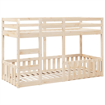 Letto a Castello 90x190 cm in Legno Massello di Pino | homemem39