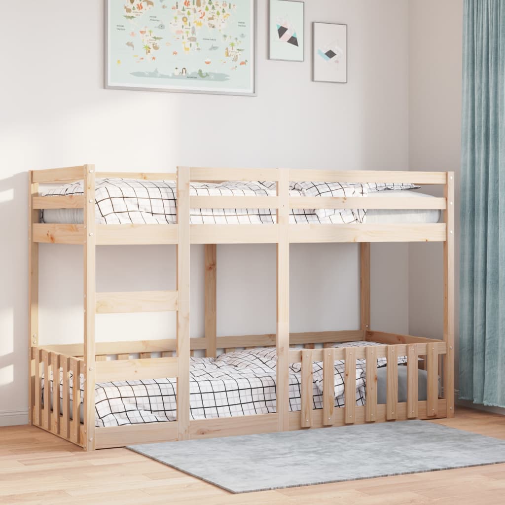 Letto a Castello 90x190 cm in Legno Massello di Pino | homemem39