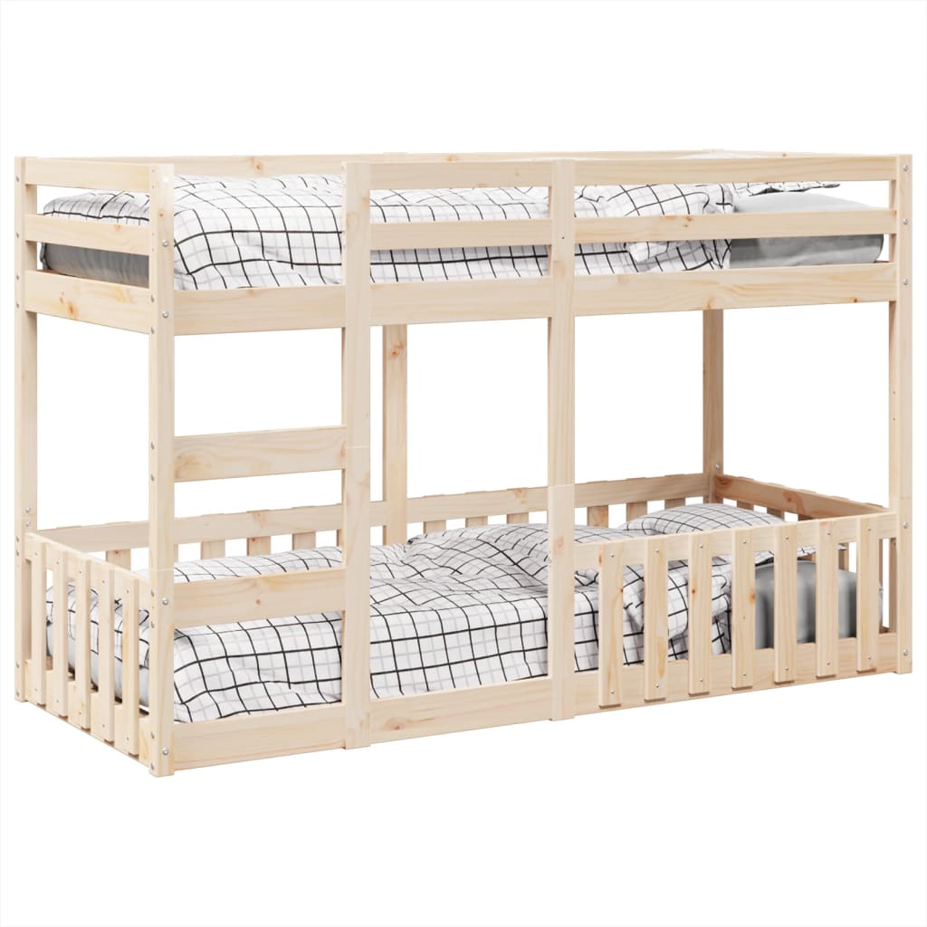 Letto a Castello 90x190 cm in Legno Massello di Pino