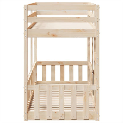 Letto a Castello 90x190 cm in Legno Massello di Pino | homemem39