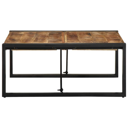 Tavolino 80x80x35 cm in Legno Massello di Mango Grezzo | homemem39