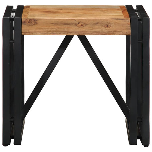 Tavolino da Salotto 40x40x35 cm in Legno Massello di Acacia | homemem39