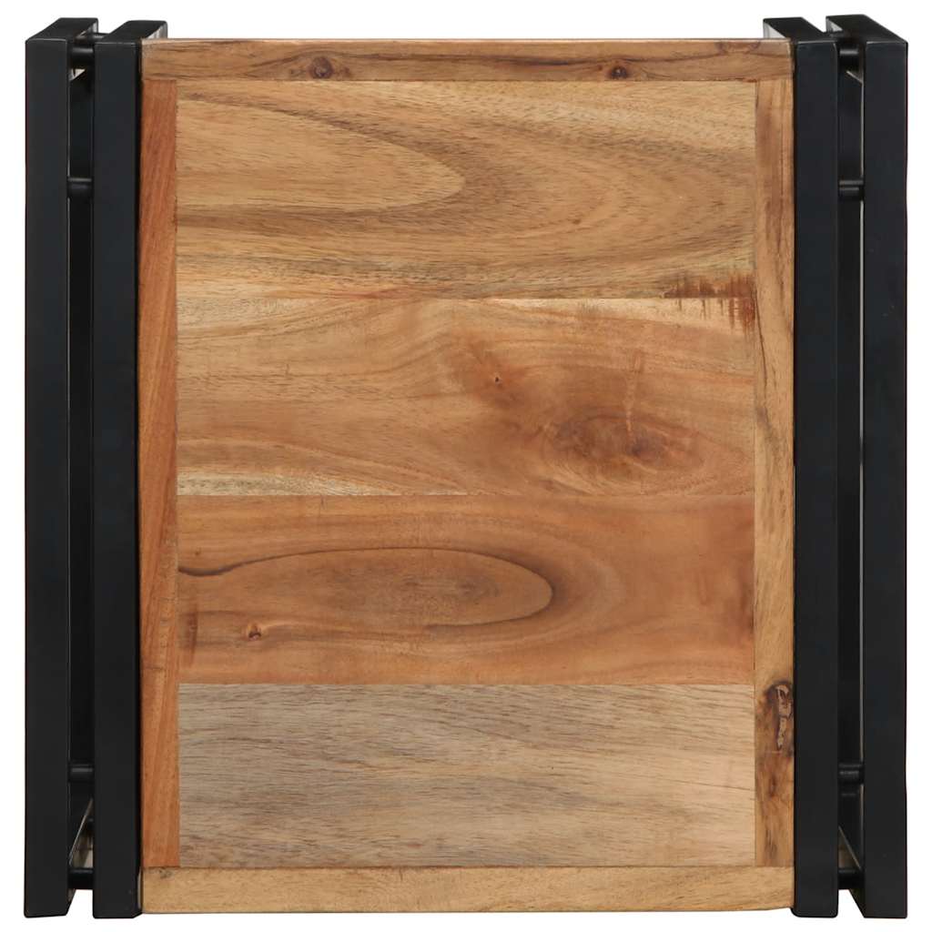 Tavolino da Salotto 40x40x35 cm in Legno Massello di Acacia