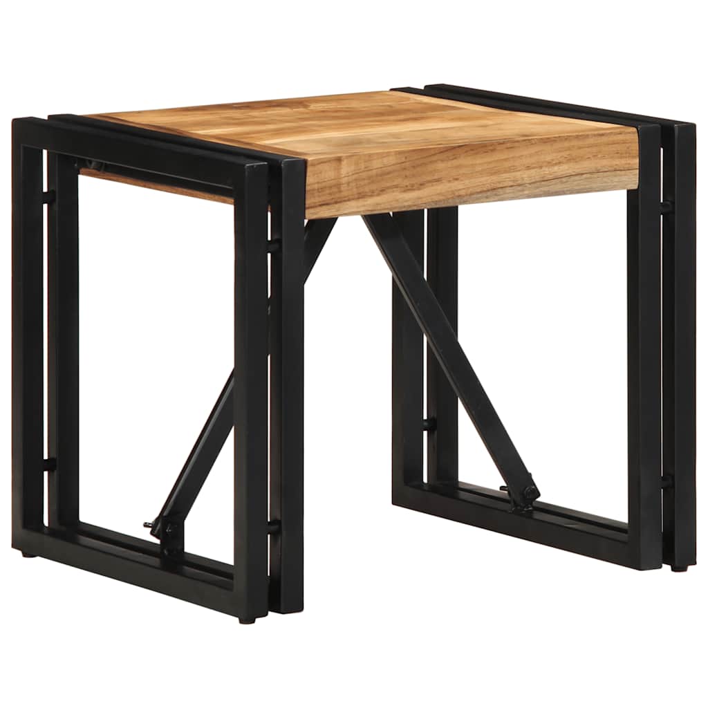 Tavolino da Salotto 40x40x35 cm in Legno Massello di Acacia | homemem39