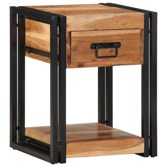 Armadio da Notte 2 pcs 40 x 35 x 50 cm legno massello di acacia