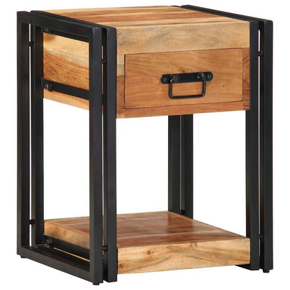 Armadio da Notte 2 pcs 40 x 35 x 50 cm legno massello di acacia