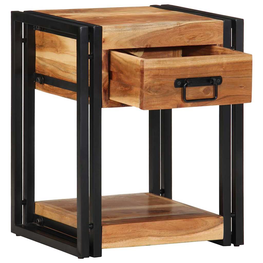 Armadio da Notte 2 pcs 40 x 35 x 50 cm legno massello di acacia