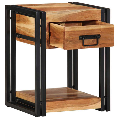 Armadio da Notte 2 pcs 40 x 35 x 50 cm legno massello di acacia