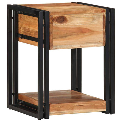 Armadio da Notte 2 pcs 40 x 35 x 50 cm legno massello di acacia