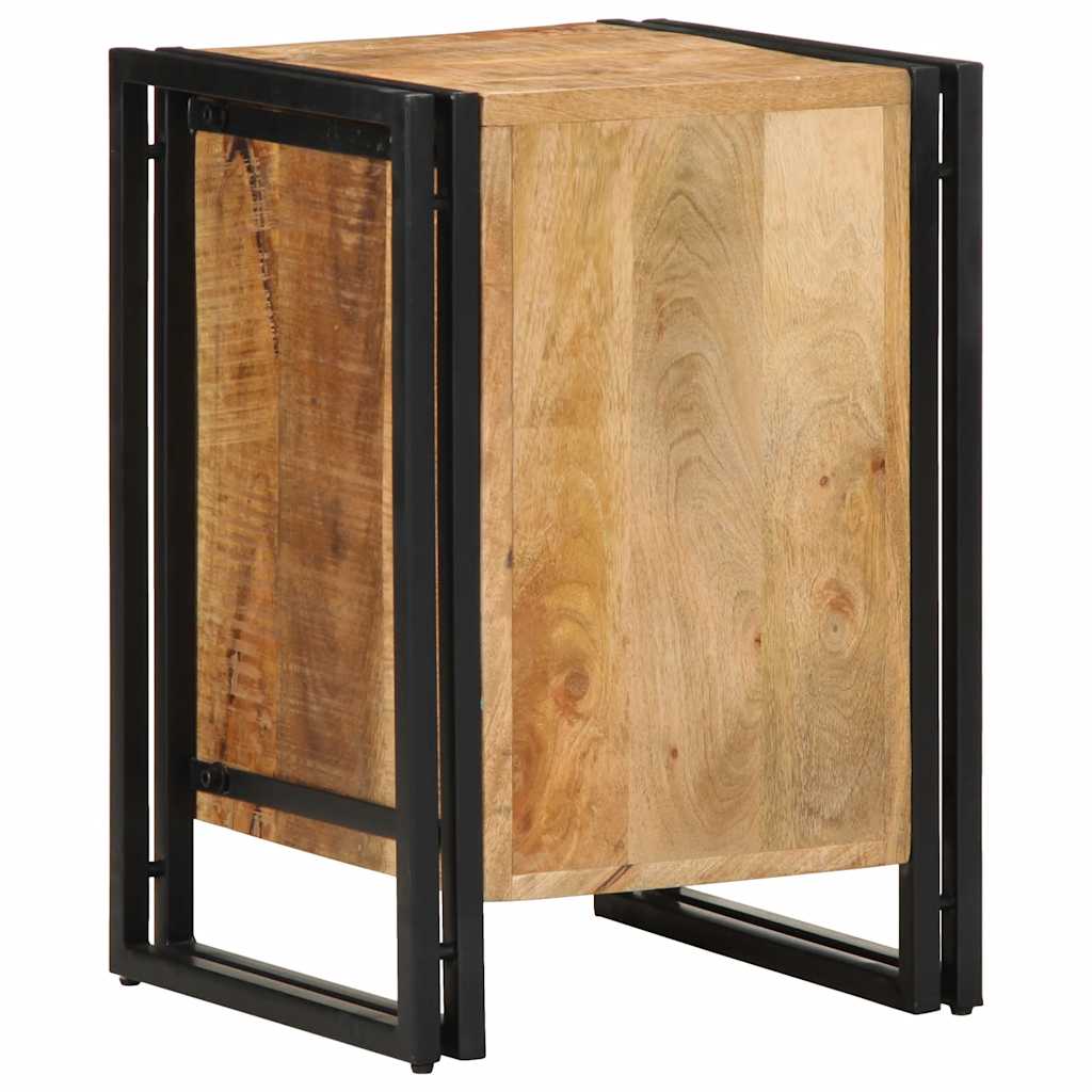 Comodino 40x40x59 cm in Legno Grezzo Massello di Mango - homemem39
