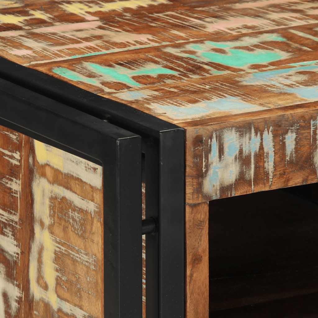 Comodino 40x40x59 cm in Legno Massello di Recupero - homemem39