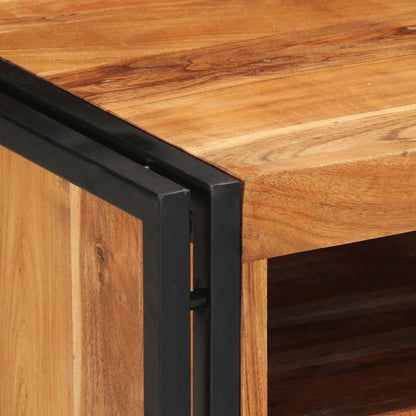 Comodino 40x40x59 cm in Legno Massello di Acacia - homemem39