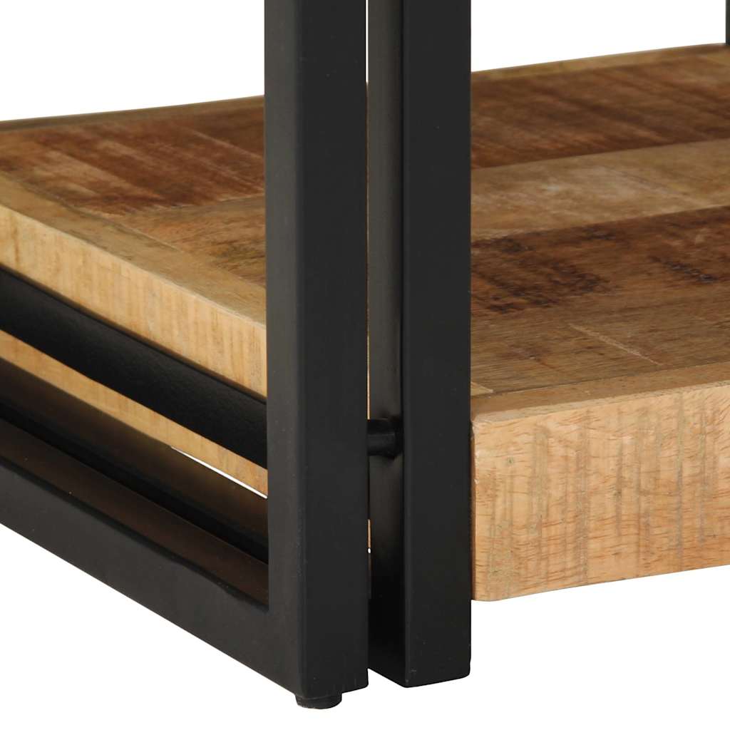 Comodino 40x40x50 cm in Legno Grezzo Massello di Mango - homemem39