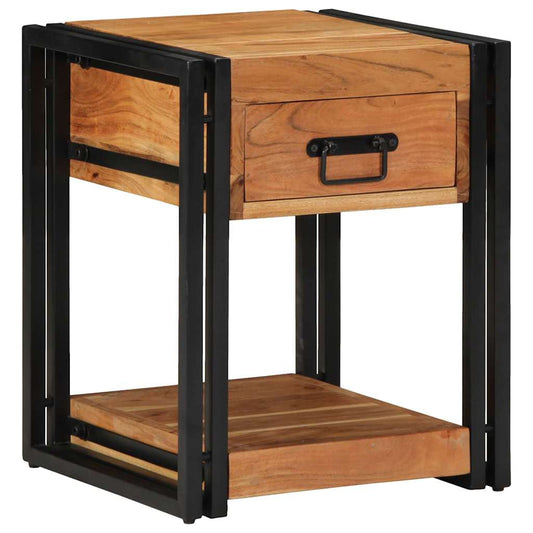 Armadio da Notte 2 pcs 40 x 40 x 50 cm legno massello di acacia