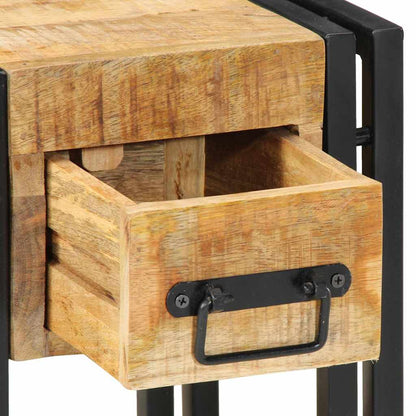 Armadio da Notte 2 pcs 30 x 30 x 40 cm legno massello di mango