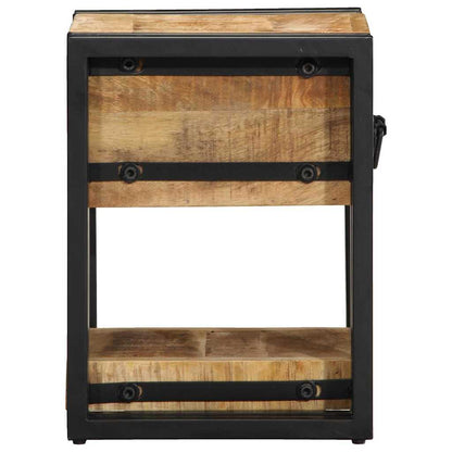 Armadio da Notte 2 pcs 30 x 30 x 40 cm legno massello di mango