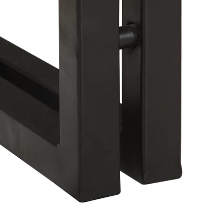 Tavolino 30 x 30 x 40 cm Legno massiccio recuperato e metallo