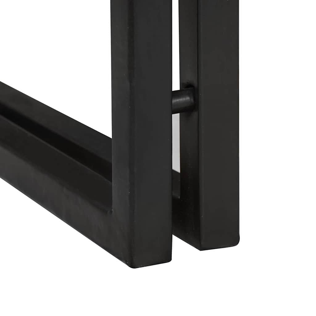 Tavolino 30 x 30 x 40 cm Legno di acacia massello e metallo