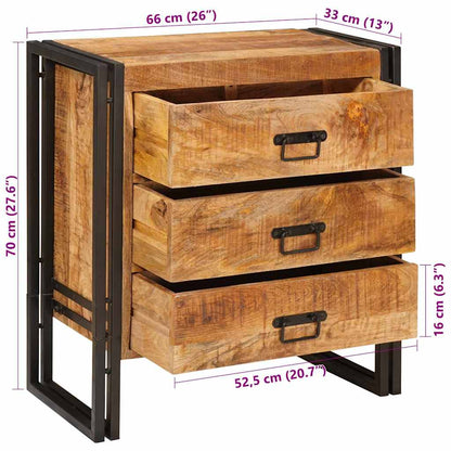 Credenza Marrone 66 x 33 x 70 cm legno massello di mango - homemem39