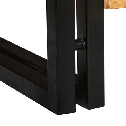 Mobile per scarpe con porta Marrone legno massello di mango