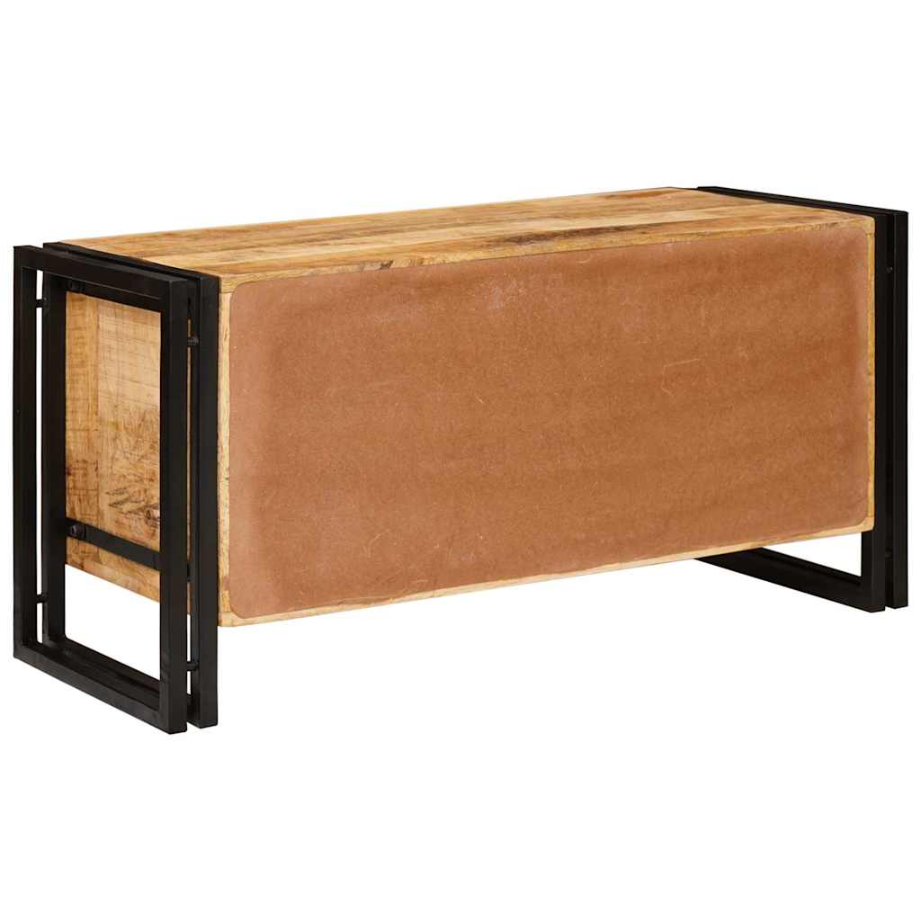 Mobile per scarpe con porta Marrone legno massello di mango