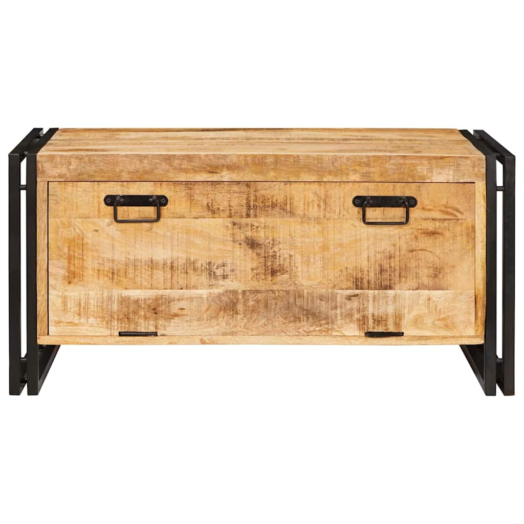 Mobile per scarpe con porta Marrone legno massello di mango