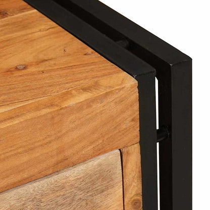 Mobile per scarpe con porta Marrone legno massello di acacia