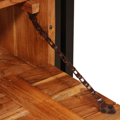 Mobile per scarpe con porta Marrone legno massello di acacia