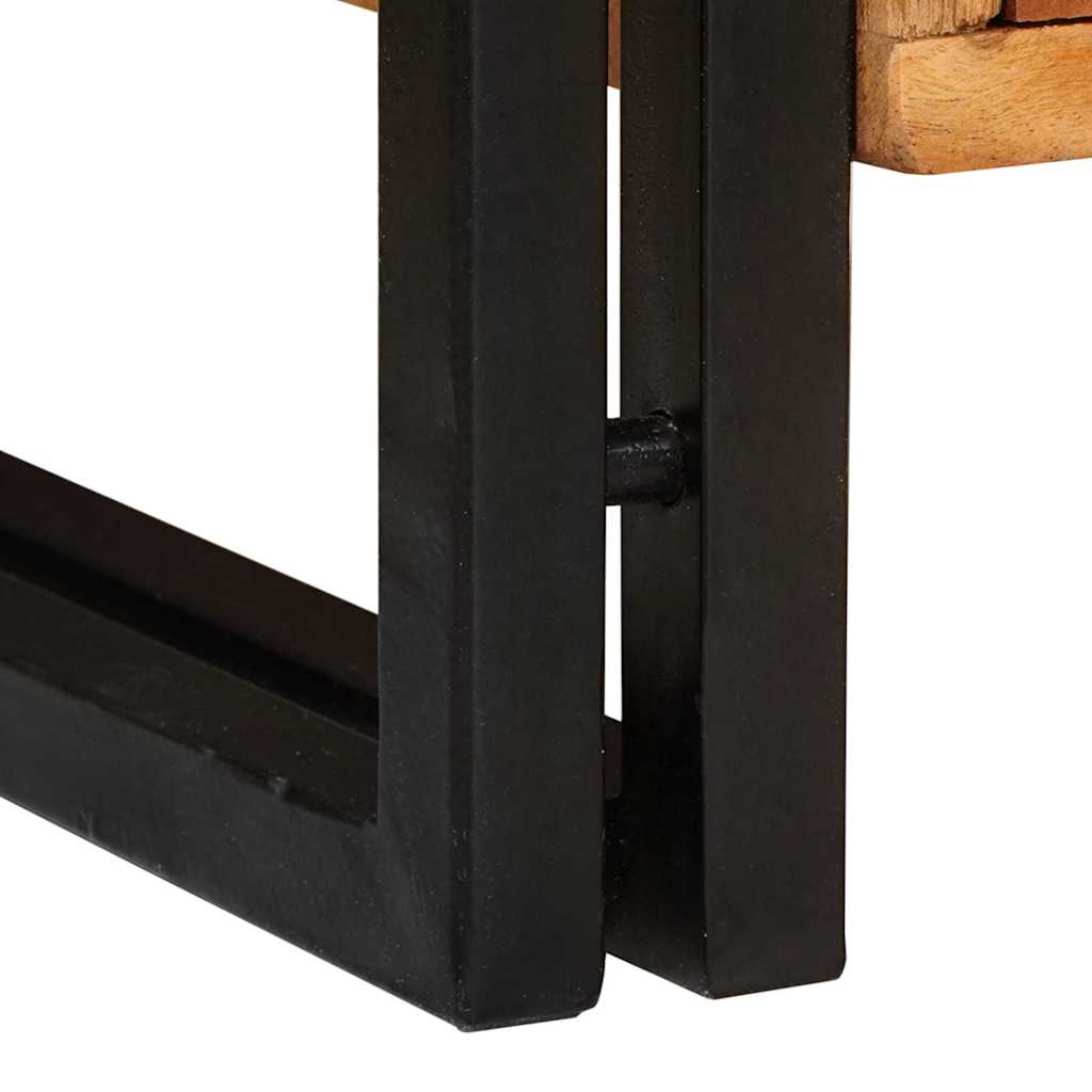 Mobile per scarpe con porta Marrone legno massello di acacia