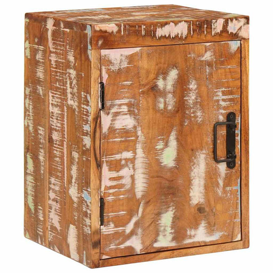 Comodino Marrone 35 x 33 x 48 cm Legno Solido Recuperato