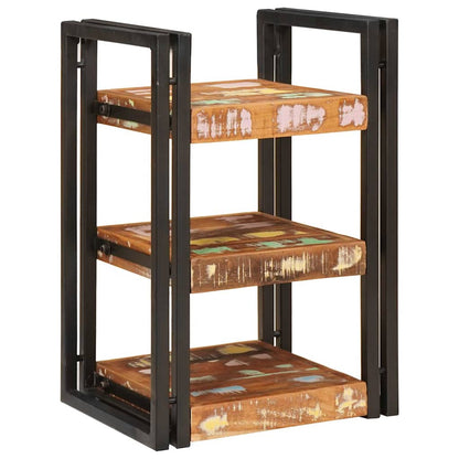 Comodino Marrone e nero 38 x 33 x 58 cm Legno Solido Recuperato