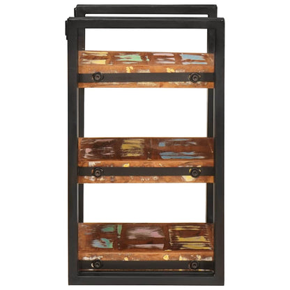Comodino Marrone e nero 38 x 33 x 58 cm Legno Solido Recuperato