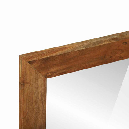 Specchio da bagno Rettangolare Marrone Legno di Acacia Massello | homemem39